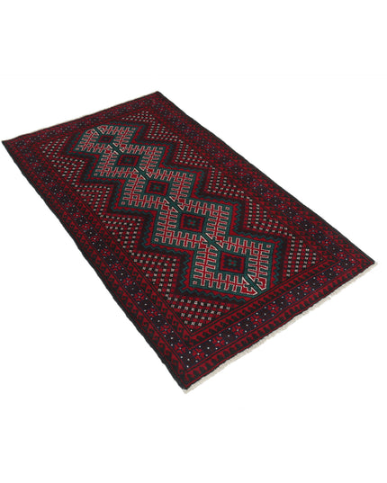 Baluch 2' 10" X 5' 0" Hand Knotted Wool Rug 2' 10" X 5' 0" (86 X 152) / Red / Wool