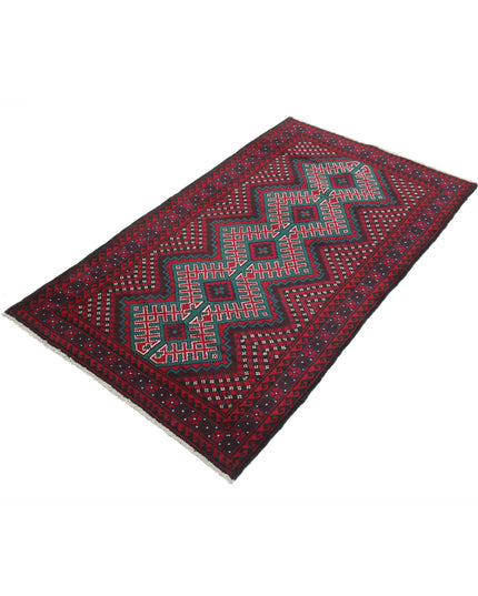 Baluch 2' 10" X 5' 0" Hand Knotted Wool Rug 2' 10" X 5' 0" (86 X 152) / Red / Wool