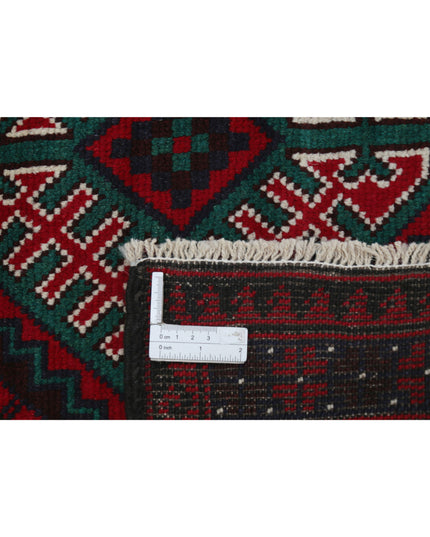 Baluch 2' 10" X 5' 0" Hand Knotted Wool Rug 2' 10" X 5' 0" (86 X 152) / Red / Wool