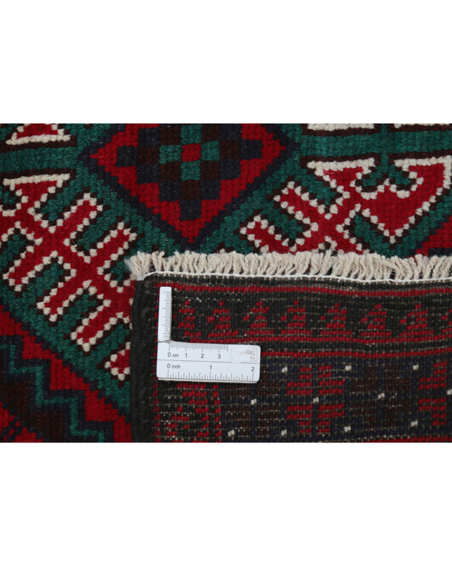 Baluch 2' 10" X 5' 0" Hand Knotted Wool Rug 2' 10" X 5' 0" (86 X 152) / Red / Wool