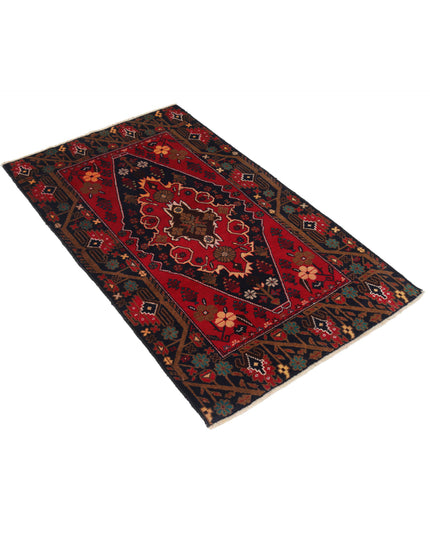 Baluch 2' 10" X 4' 10" Hand Knotted Wool Rug 2' 10" X 4' 10" (86 X 147) / Red / Wool
