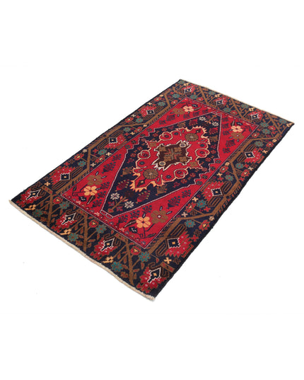 Baluch 2' 10" X 4' 10" Hand Knotted Wool Rug 2' 10" X 4' 10" (86 X 147) / Red / Wool