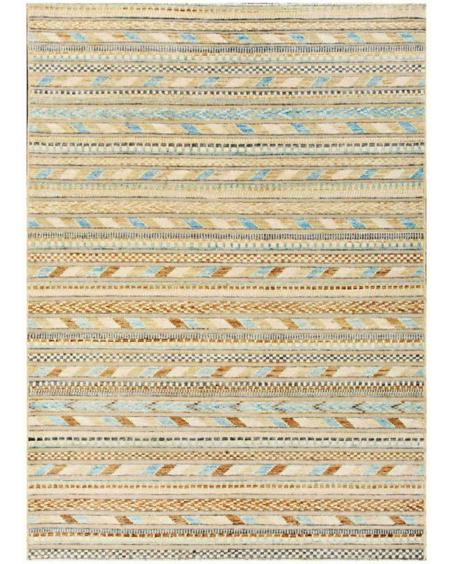 Berjesta 4' 10" X 6' 8" Hand Knotted Wool Rug 4' 10" X 6' 8" (147 X 203) / Ivory / Wool