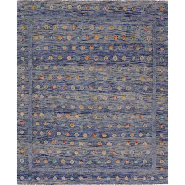 Berjesta Kilim Hand-Woven Wool Kilim IVA0017265 - Natalia Rugs