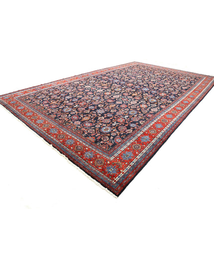 Bibikabad 12' 8" X 21' 0" Hand Knotted Wool Rug 12' 8" X 21' 0" (386 X 640) / Black / Wool