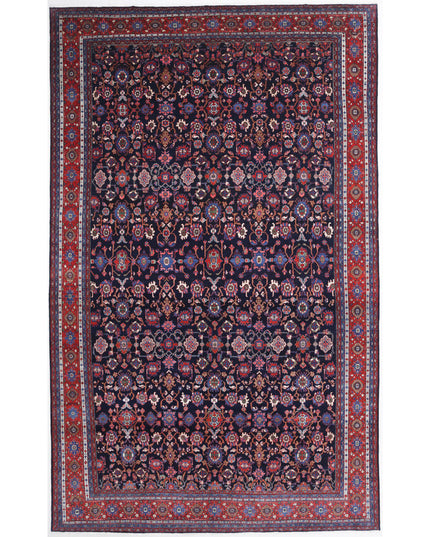 Bibikabad 12' 8" X 21' 0" Hand Knotted Wool Rug 12' 8" X 21' 0" (386 X 640) / Black / Wool