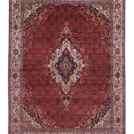 Bijar 11' 0" X 14' 7" Hand Knotted Wool Rug 11' 0" X 14' 7" (335 X 444) / Red / Wool