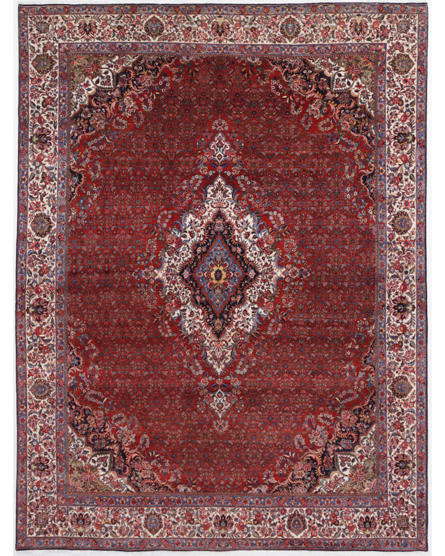 Bijar 11' 0" X 14' 7" Hand Knotted Wool Rug 11' 0" X 14' 7" (335 X 444) / Red / Wool