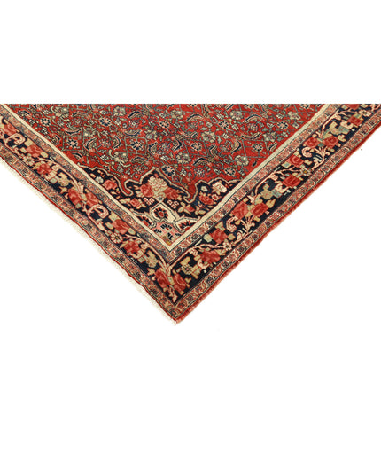 Bijar 4' 6" X 6' 5" Hand Knotted Wool Rug 4' 6" X 6' 5" (137 X 196) / Red / Wool
