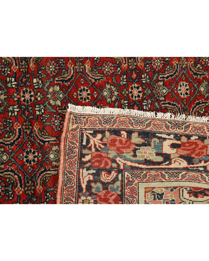 Bijar 4' 6" X 6' 5" Hand Knotted Wool Rug 4' 6" X 6' 5" (137 X 196) / Red / Wool