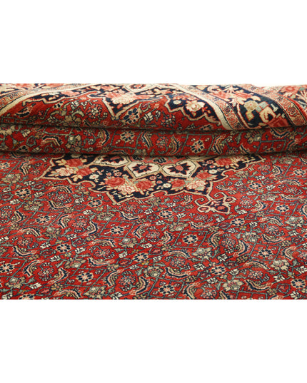 Bijar 4' 6" X 6' 5" Hand Knotted Wool Rug 4' 6" X 6' 5" (137 X 196) / Red / Wool