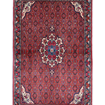 Bijar 4' 2" X 6' 5" Hand Knotted Wool Rug 4' 2" X 6' 5" (127 X 196) / Rust / Wool