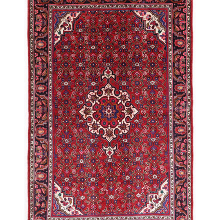 Bijar 4' 3" X 6' 4" Hand Knotted Wool Rug 4' 3" X 6' 4" (130 X 193) / Red / Wool