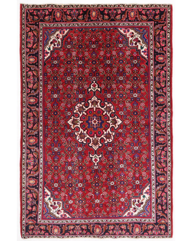 Bijar 4' 3" X 6' 4" Hand Knotted Wool Rug 4' 3" X 6' 4" (130 X 193) / Red / Wool