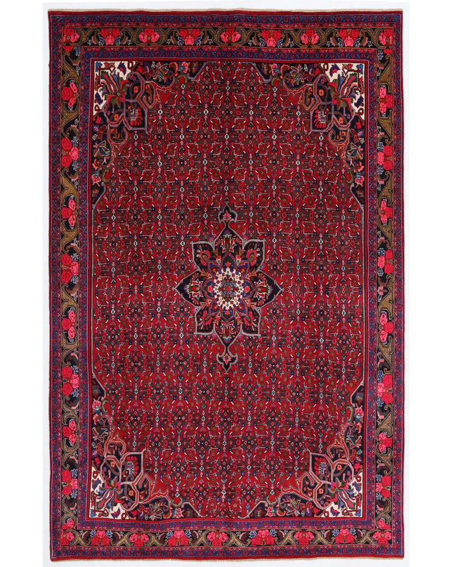 Bijar 6' 10" X 10' 8" Hand Knotted Wool Rug 6' 10" X 10' 8" (208 X 325) / Red / Wool