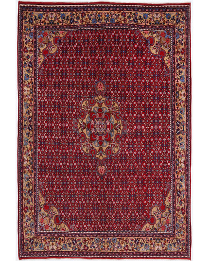 Bijar 6' 8" X 10' 0" Hand Knotted Wool Rug 6' 8" X 10' 0" (203 X 305) / Red / Wool