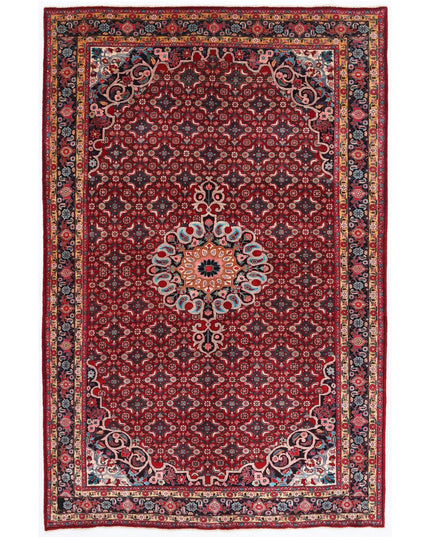 Bijar 6' 10" X 10' 5" Hand Knotted Wool Rug 6' 10" X 10' 5" (208 X 318) / Red / Wool