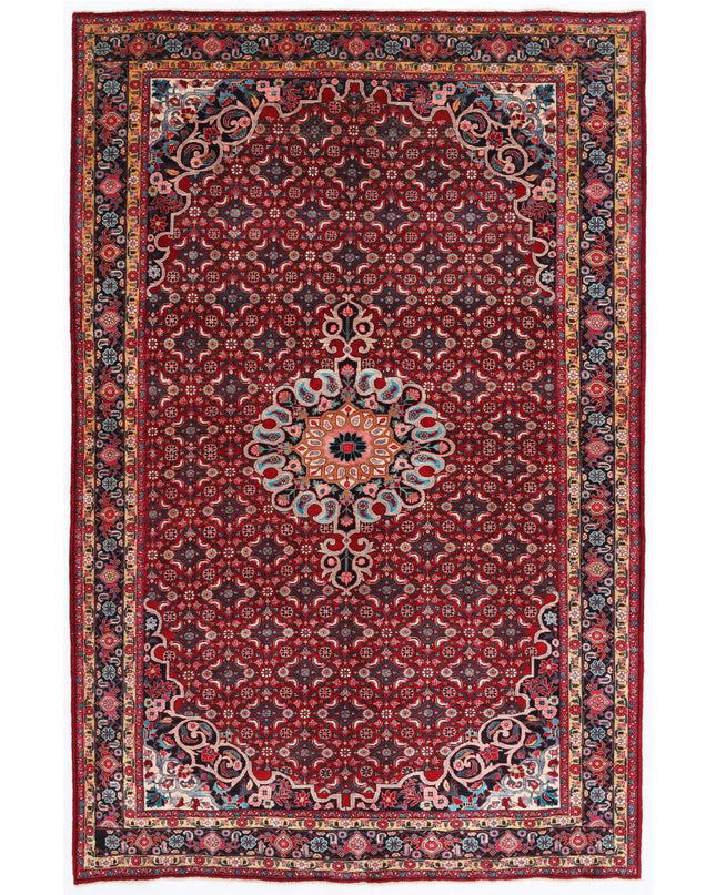Bijar 6' 10" X 10' 5" Hand Knotted Wool Rug 6' 10" X 10' 5" (208 X 318) / Red / Wool
