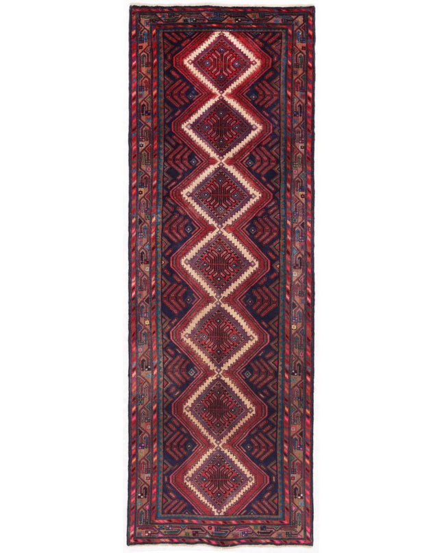 Bijar 3' 1" X 9' 5" Hand Knotted Wool Rug 3' 1" X 9' 5" (94 X 287) / Blue / Wool