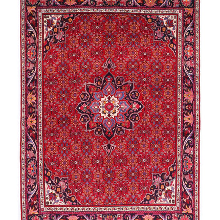 Bijar 6' 8" X 9' 5" Hand Knotted Wool Rug 6' 8" X 9' 5" (203 X 287) / Red / Wool