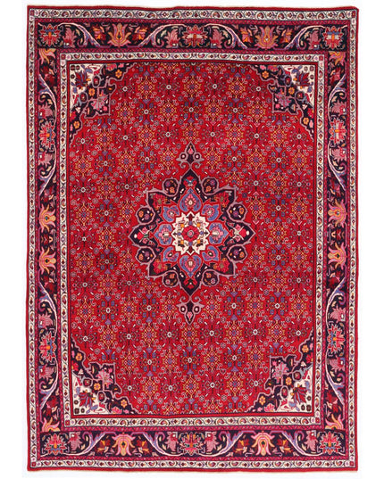 Bijar 6' 8" X 9' 5" Hand Knotted Wool Rug 6' 8" X 9' 5" (203 X 287) / Red / Wool