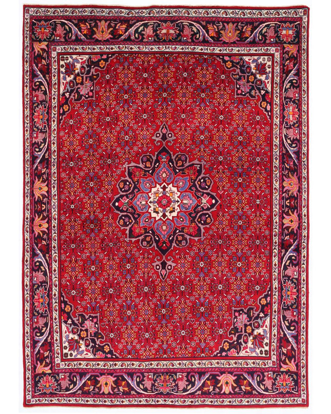 Bijar 6' 8" X 9' 5" Hand Knotted Wool Rug 6' 8" X 9' 5" (203 X 287) / Red / Wool