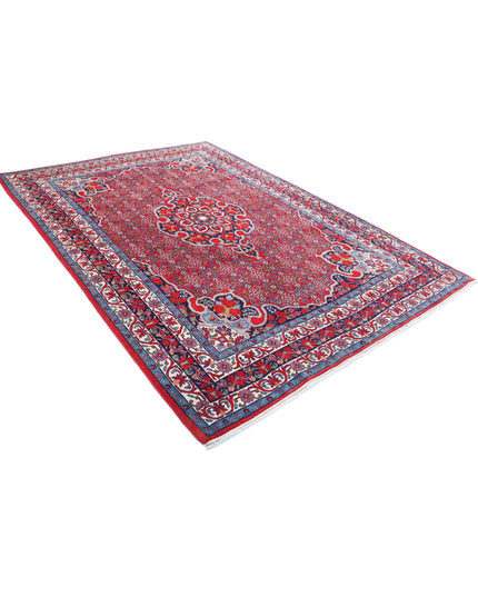Bijar 6' 9" X 9' 8" Hand Knotted Wool Rug 6' 9" X 9' 8" (206 X 295) / Red / Wool