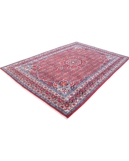 Bijar 6' 9" X 9' 8" Hand Knotted Wool Rug 6' 9" X 9' 8" (206 X 295) / Red / Wool