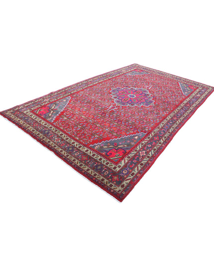 Bijar 6' 9" X 11' 6" Hand Knotted Wool Rug 6' 9" X 11' 6" (206 X 351) / Red / Wool