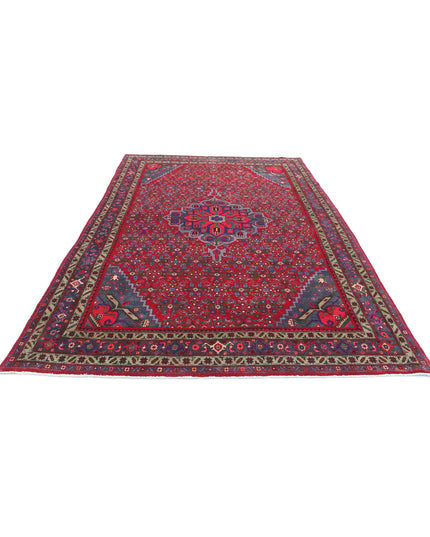 Bijar 6' 9" X 11' 6" Hand Knotted Wool Rug 6' 9" X 11' 6" (206 X 351) / Red / Wool