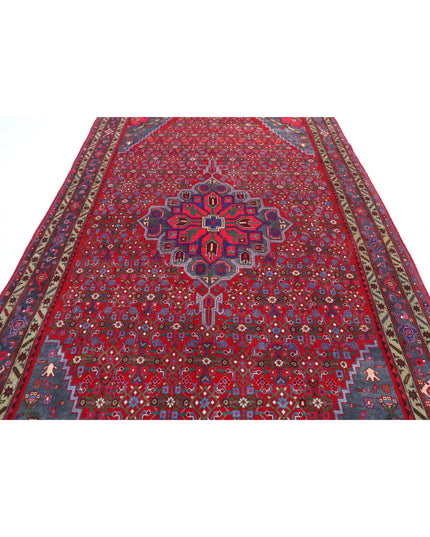 Bijar 6' 9" X 11' 6" Hand Knotted Wool Rug 6' 9" X 11' 6" (206 X 351) / Red / Wool