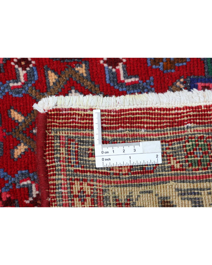 Bijar 6' 9" X 11' 6" Hand Knotted Wool Rug 6' 9" X 11' 6" (206 X 351) / Red / Wool