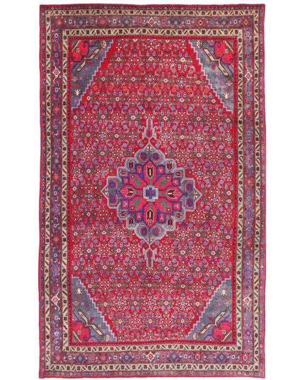 Bijar 6' 9" X 11' 6" Hand Knotted Wool Rug 6' 9" X 11' 6" (206 X 351) / Red / Wool