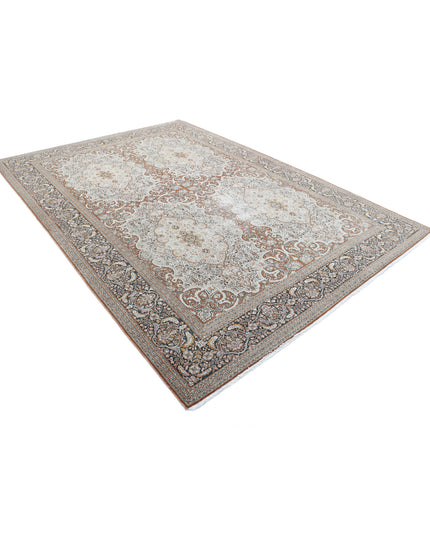 Bijar 7' 9" X 10' 11" Hand Knotted Wool Rug 7' 9" X 10' 11" (236 X 333) / Brown / Wool