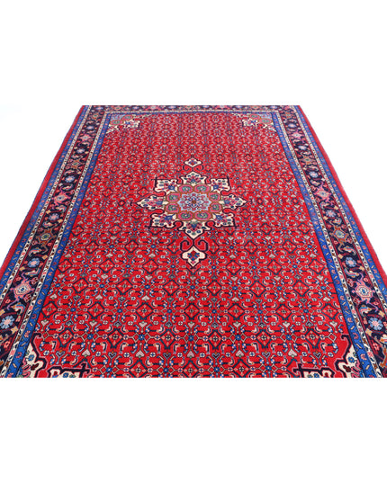 Bijar 6' 5" X 9' 9" Hand Knotted Wool Rug 6' 5" X 9' 9" (196 X 297) / Red / Wool