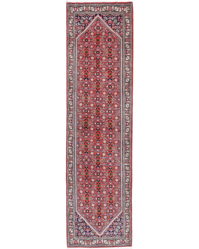Bijar 2' 5" X 9' 7" Hand Knotted Wool Rug 2' 5" X 9' 7" (74 X 292) / Red / Wool