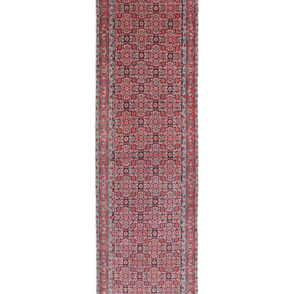 Bijar 2' 8" X 9' 2" Hand Knotted Wool Rug 2' 8" X 9' 2" (81 X 280) / Blue / Wool