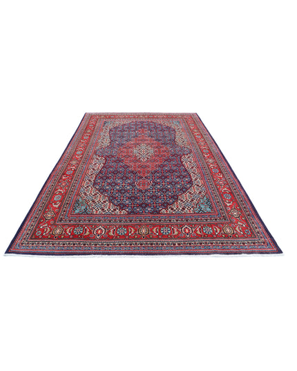 Bijar 6' 7" X 10' 7" Hand Knotted Wool Rug 6' 7" X 10' 7" (201 X 322) / Blue / Wool