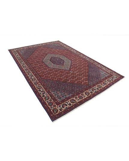 Bijar 6' 8" X 9' 11" Hand Knotted Wool Rug 6' 8" X 9' 11" (203 X 302) / Red / Wool