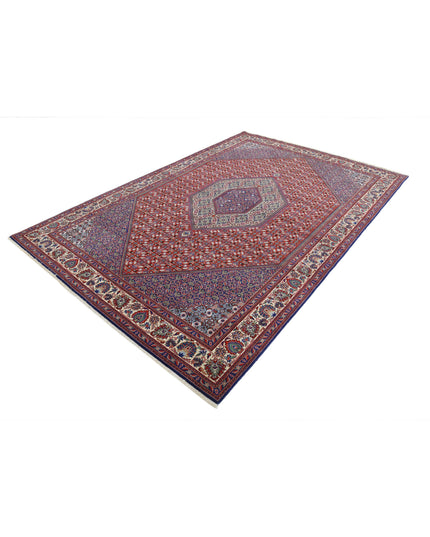 Bijar 6' 8" X 9' 11" Hand Knotted Wool Rug 6' 8" X 9' 11" (203 X 302) / Red / Wool