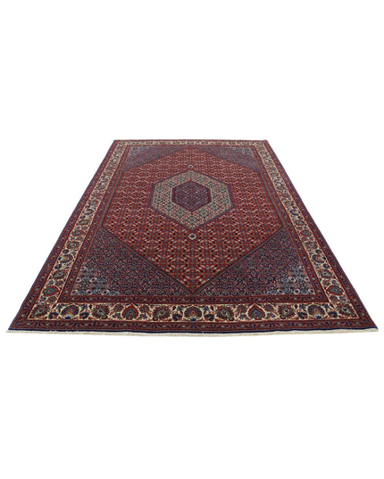 Bijar 6' 8" X 9' 11" Hand Knotted Wool Rug 6' 8" X 9' 11" (203 X 302) / Red / Wool