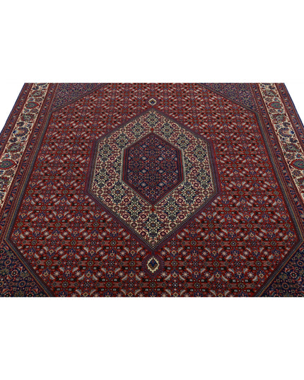 Bijar 6' 8" X 9' 11" Hand Knotted Wool Rug 6' 8" X 9' 11" (203 X 302) / Red / Wool