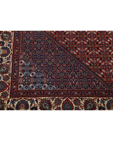 Bijar 6' 8" X 9' 11" Hand Knotted Wool Rug 6' 8" X 9' 11" (203 X 302) / Red / Wool