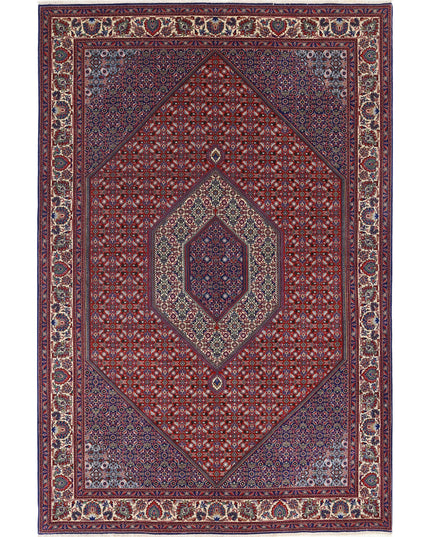 Bijar 6' 8" X 9' 11" Hand Knotted Wool Rug 6' 8" X 9' 11" (203 X 302) / Red / Wool