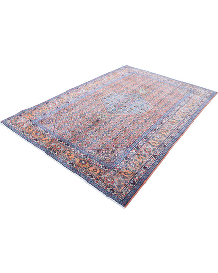 Bijar 6' 1" X 9' 3" Hand Knotted Wool Rug 6' 1" X 9' 3" (185 X 282) / Peach / Wool