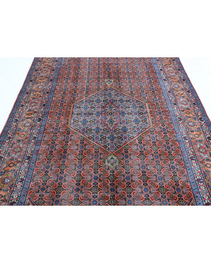 Bijar 6' 1" X 9' 3" Hand Knotted Wool Rug 6' 1" X 9' 3" (185 X 282) / Peach / Wool