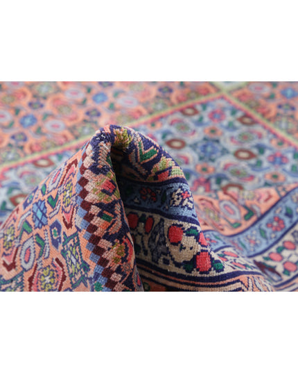 Bijar 6' 1" X 9' 3" Hand Knotted Wool Rug 6' 1" X 9' 3" (185 X 282) / Peach / Wool