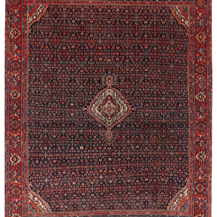 Bijar 10' 0" X 12' 4" Hand Knotted Wool Rug 10' 0" X 12' 4" (305 X 376) / Blue / Wool