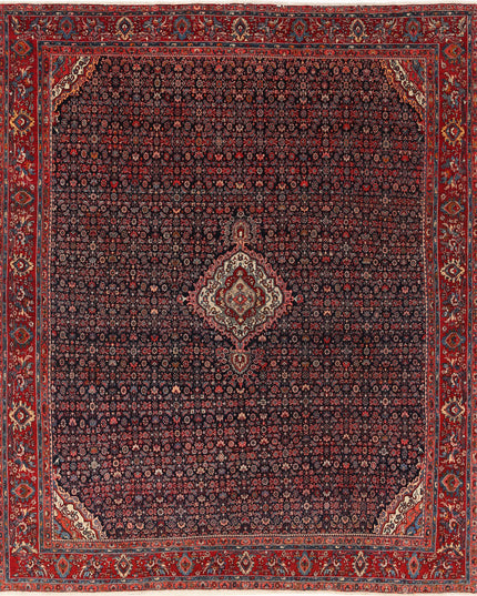 Bijar 10' 0" X 12' 4" Hand Knotted Wool Rug 10' 0" X 12' 4" (305 X 376) / Blue / Wool