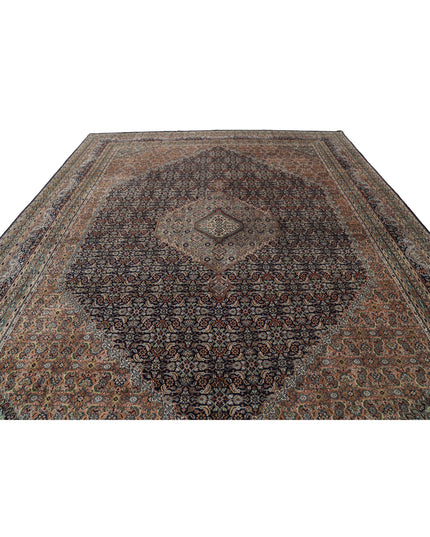 Bijar 9' 8" X 12' 10" Hand Knotted Wool Rug 9' 8" X 12' 10" (295 X 391) / Blue / Wool